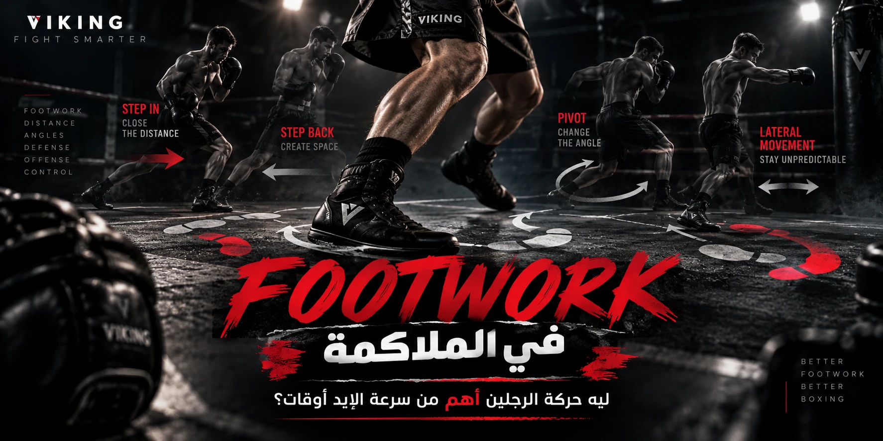 Footwork في الملاكمة: ليه حركة الرجلين أهم من سرعة الإيد أوقات؟