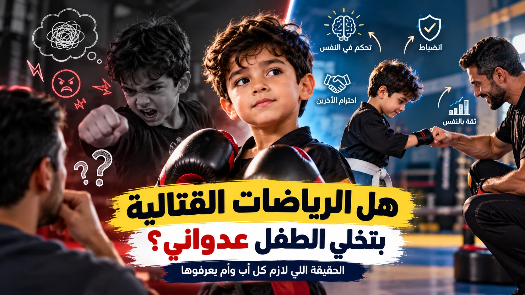 هل الرياضات القتالية بتخلي الطفل عدواني!